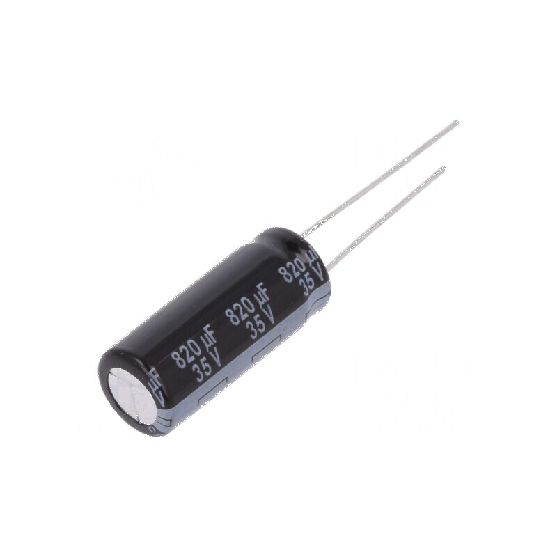 Condensator electrolitic low ESR THT 820uF 35VDC Ø10x25mm pentru circuite electronice | Electronic-mag.ro | Componente Electronice Condensator electrolitic low ESR THT 820uF 35VDC Ø10x25mm pentru circuite electronice | Electronic-mag.ro | Componente Electronice