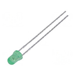 LED 3mm verde 110-240mcd 45° convex, Nr. term: 2 | Electronic-mag.ro | Componente Electronice