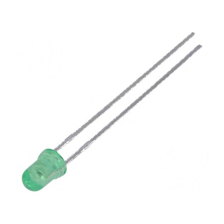 LED 3mm verde 110-240mcd 45° convex, Nr. term: 2 | Electronic-mag.ro | Componente Electronice