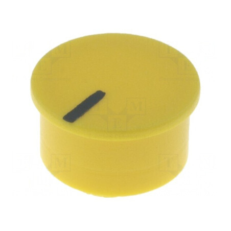 Capac termoplast pentru fixare prin apăsare, indicator negru-galben | Electronic-mag.ro | Componente Electronice