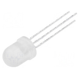 LED 8mm roșie/verde 50° convex pentru iluminare - Nr. term: 3 | Electronic-mag.ro | Componente Electronice