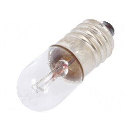 Lampă miniaturală E10 24VDC 50mA cilindrică 1,2W Ø 10mm | Electronic-mag.ro | Componente Electronice