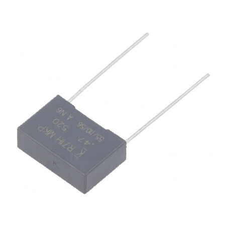 Condensator polipropilenă R71 470nF 18x12x6mm THT ±10% | Electronic-mag.ro | Componente Electronice