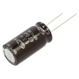 Condensator electrolitic low ESR 470uF 63VDC THT Ø16x31,5mm | Electronic-mag.ro | Componente Electronice