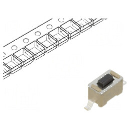 Microîntrerupător TACT SPST 0,05A/24VDC SMT - Pozitie 2 fără FSM | Electronic-mag.ro | Componente Electronice