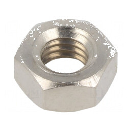 Piuliță hexagonală M8 1,25 din alamă cu acoperire nichelată, 13mm | Electronic-mag.ro | Componente Electronice