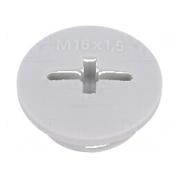 Capac de protecţie M16 1,5 IP54 din poliamidă gri deschis 7mm | Electronic-mag.ro | Componente Electronice