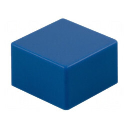 Tastă cu împingere 5,5mm pătrată albastră 9x9mm pentru temperaturi 25÷70°C | Electronic-mag.ro | Componente Electronice