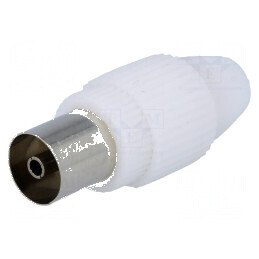 Conector coaxial 9,5mm (IEC 169-2) mufă mamă drept pe cablu - accesorii telecomunicații | Electronic-mag.ro | Componente Electronice