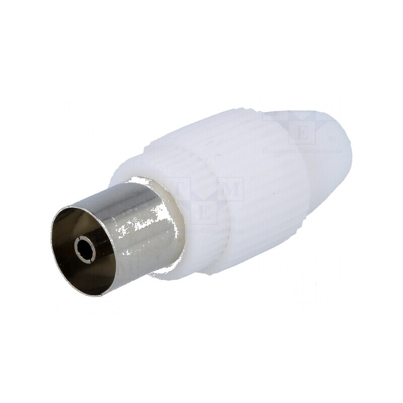 Conector coaxial 9,5mm (IEC 169-2) mufă mamă drept pe cablu - accesorii telecomunicații | Electronic-mag.ro | Componente Electronice