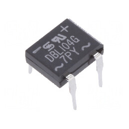 Punte redresoare monofazată Urmax 400V, 1A If, 40A Ifsm, DIP DBL | Electronic-mag.ro | Componente Electronice