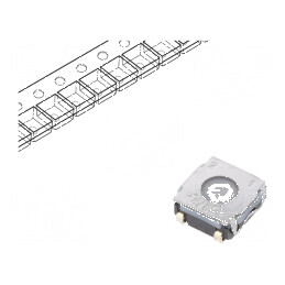 Microîntrerupător TACT SPST-NO 0,05A/32VDC SMT, Pozitie 2, Fara | Electronic-mag.ro | Componente Electronice