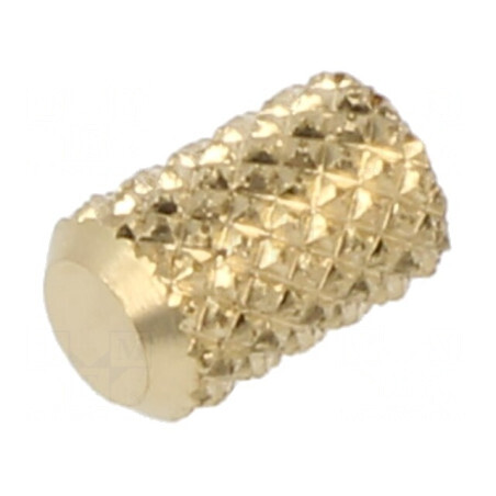 Adaos filetat din alamă M2,5 BN 37875 6,5mm pentru plastic | Electronic-mag.ro | Componente Electronice