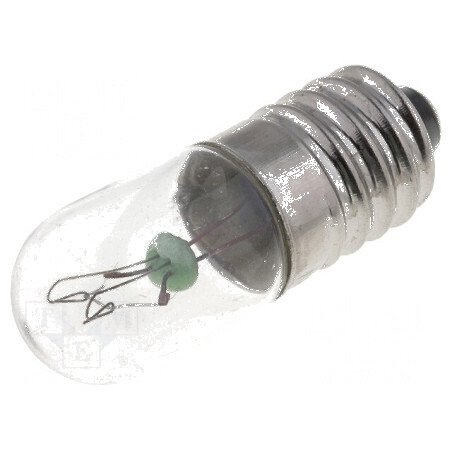 Lampă miniaturală E10 12VDC 100mA Balon cilindric 1,2W pentru iluminat decorativ | Electronic-mag.ro | Componente Electronice