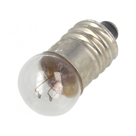 Lampă miniaturală E10 24VDC 50mA Balon sferic 1,2W Ø 11,5mm - Iluminat decorativ | Electronic-mag.ro | Componente Electronice