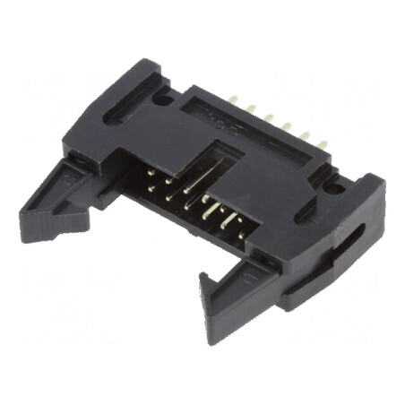 Conector IDC soclu tată cu 12 pini drept polarizat și ejector | Electronic-mag.ro | Componente Electronice