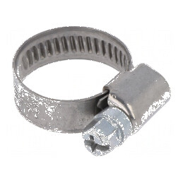 Colier cu şurub de strângere W: 9mm pentru crimpare 12÷22mm D W2 | Electronic-mag.ro | Componente Electronice