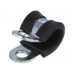 Clipsuri din oţel Øbuclă 10mm W 15mm cu protecţie EPDM | Electronic-mag.ro | Componente Electronice