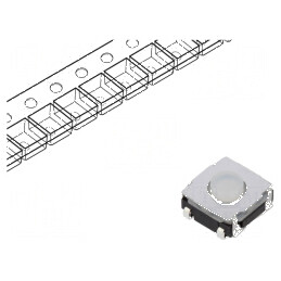 Microîntrerupător TACT SPST-NO 0,05A/12VDC SMT 1,77N - Pozitie 2 | Electronic-mag.ro | Componente Electronice