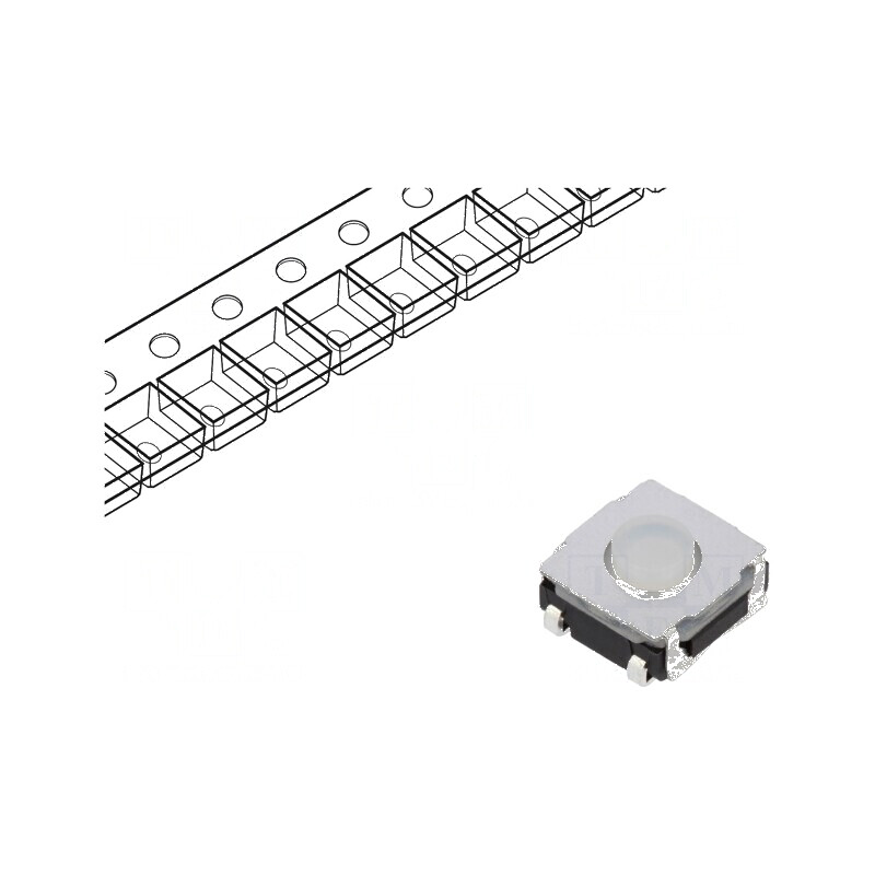 Microîntrerupător TACT SPST-NO 0,05A/12VDC SMT 1,77N - Pozitie 2 | Electronic-mag.ro | Componente Electronice