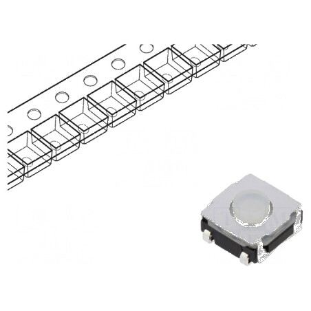Microîntrerupător TACT SPST-NO 0,05A/12VDC SMT 1,77N - Pozitie 2 | Electronic-mag.ro | Componente Electronice