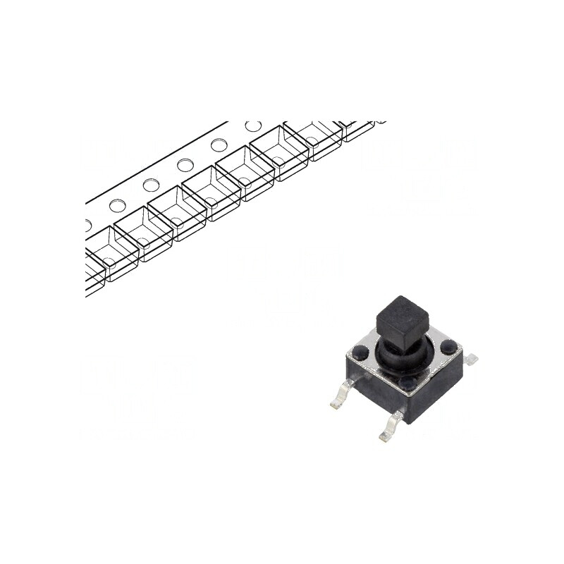 Microîntrerupător TACT SPST-NO 0,05A/12VDC SMT Poz 2 Fără | Electronic-mag.ro | Componente Electronice Microîntrerupător TACT SPST-NO 0,05A/12VDC SMT Poz 2 Fără | Electronic-mag.ro | Componente Electronice