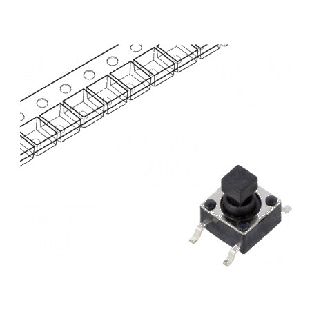 Microîntrerupător TACT SPST-NO 0,05A/12VDC SMT Poz 2 Fără | Electronic-mag.ro | Componente Electronice