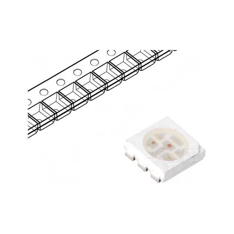 LED SMD 5060 PLCC6 culoare roșie/verde/galben 5x5x1,5mm 120° 20mA - Benzi LED pentru iluminat decorativ | Electronic-mag.ro | Componente Electronice LED SMD 5060 PLCC6 culoare roșie/verde/galben 5x5x1,5mm 120° 20mA - Benzi LED pentru iluminat decorativ | Electronic-mag.ro | Componente Electronice