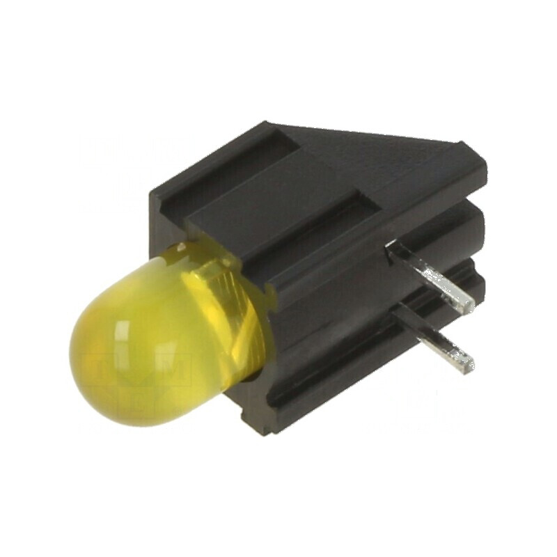 LED galben în carcasă 4,85mm, 1 diode, 20mA, unghi 60°, tensiune 2,1÷2,5V | Electronic-mag.ro | Componente Electronice