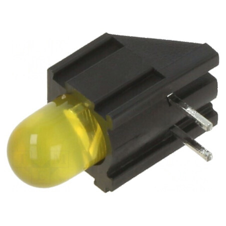 LED galben în carcasă 4,85mm, 1 diode, 20mA, unghi 60°, tensiune 2,1÷2,5V | Electronic-mag.ro | Componente Electronice