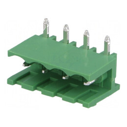 Regletă de conexiuni deconectabilă 5mm cu 4 piste în unghi de 90° | Electronic-mag.ro | Componente Electronice