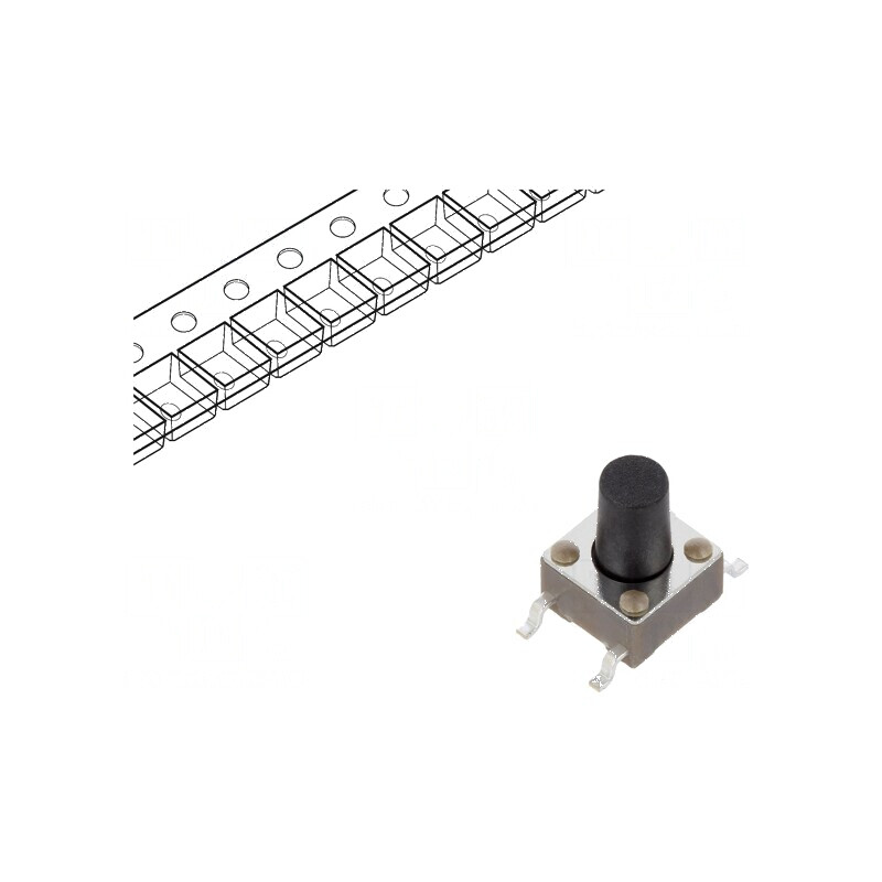 Microîntrerupător TACT SPST-NO 0,05A/12VDC SMT - Pozitie 2 | Electronic-mag.ro | Componente Electronice Microîntrerupător TACT SPST-NO 0,05A/12VDC SMT - Pozitie 2 | Electronic-mag.ro | Componente Electronice