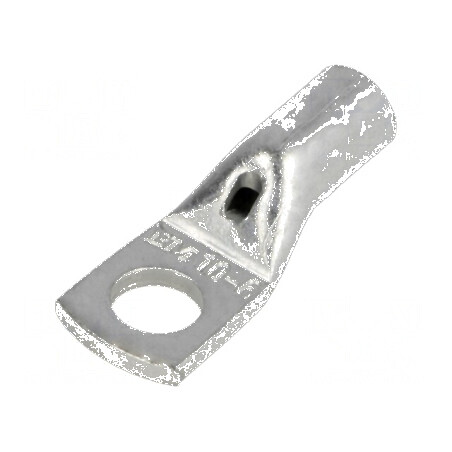 Vârf inelar tubular M6 10mm2 cu cablu neizolat din cupru, crimpat | Electronic-mag.ro | Componente Electronice