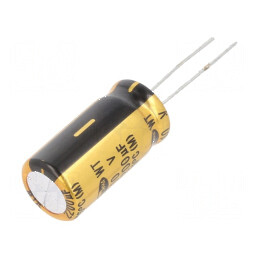 Condensator electrolitic THT 2200uF 10VDC Ø12,5x25mm ±20% pentru circuite electrice | Electronic-mag.ro | Componente Electronice