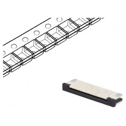 Conector FFC/FPC orizontal 14 pini superioare ZIF pentru conectivitate eficientă | Electronic-mag.ro | Componente Electronice