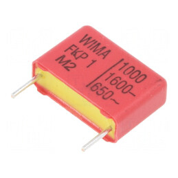 Condensator polipropilenă 1nF 6x12,5x18mm THT ±10% 15mm | Electronic-mag.ro | Componente Electronice