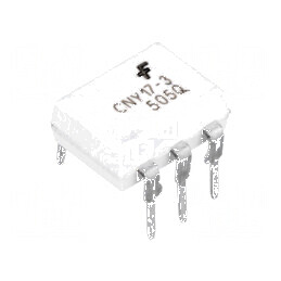 Optocuplor THT CNY17 DIP6 cu 1 ieșire și tranzistori 4,17kV | Electronic-mag.ro | Componente Electronice
