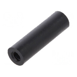 Manşon distanţier cilindric din poliamidă M3, lungime 20mm, diametru exterior 6mm | Electronic-mag.ro | Componente Electronice