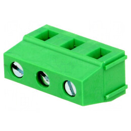 Regletă de conexiuni PCB 90° 7,5mm 3 piste 10A | Electronic-mag.ro | Componente Electronice