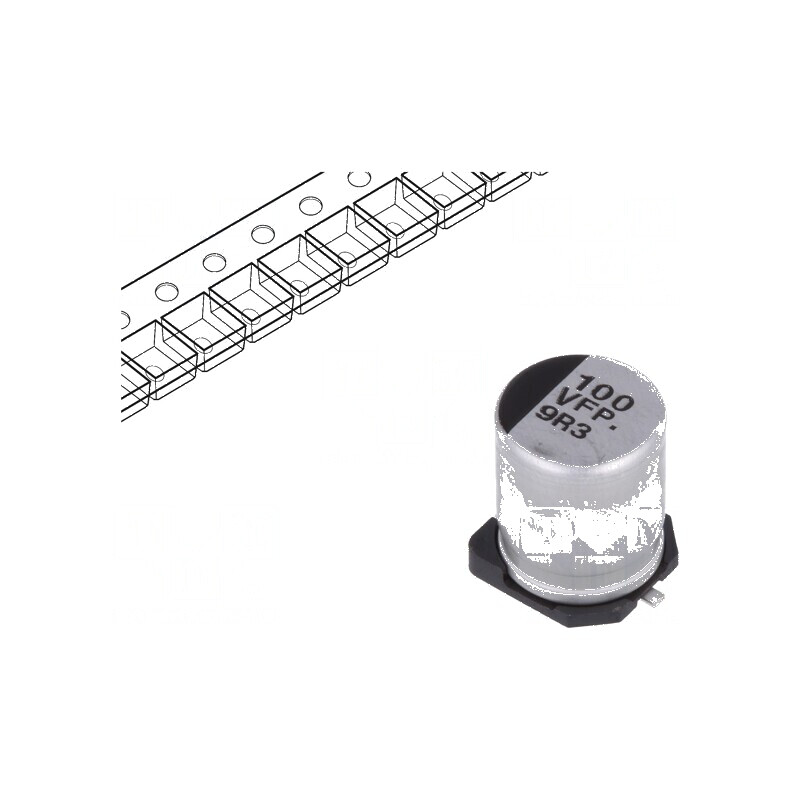 Condensator electrolitic SMD 100uF 35VDC low ESR Ø8x10,2mm | Electronic-mag.ro | Componente Electronice Condensator electrolitic SMD 100uF 35VDC low ESR Ø8x10,2mm | Electronic-mag.ro | Componente Electronice