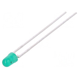 LED 3mm verde 1,6mcd 60° convex - iluminare eficientă pentru proiecte DIY | Electronic-mag.ro | Componente Electronice
