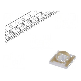 LED 3535 Convex 120° 1W 2,8÷3,4VDC - Dimensiuni 3,45x3,45x1,95mm | Electronic-mag.ro | Componente Electronice
