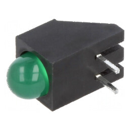 LED 4,75mm verde 20mA 60° 1 diodă 2,2÷2,6V în carcasă 20m | Electronic-mag.ro | Componente Electronice
