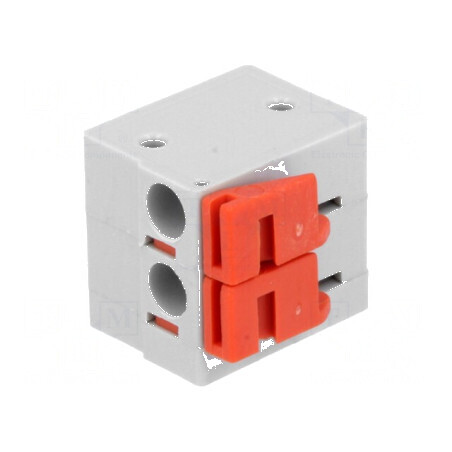 Regletă de conexiuni PCB unghi 90° 5,08mm 2 piste 10A | Electronic-mag.ro | Componente Electronice