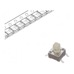 Microîntrerupător TACT SPST-NO 0,05A/12VDC SMT Poz: 2 Fără Contacte | Electronic-mag.ro | Componente Electronice