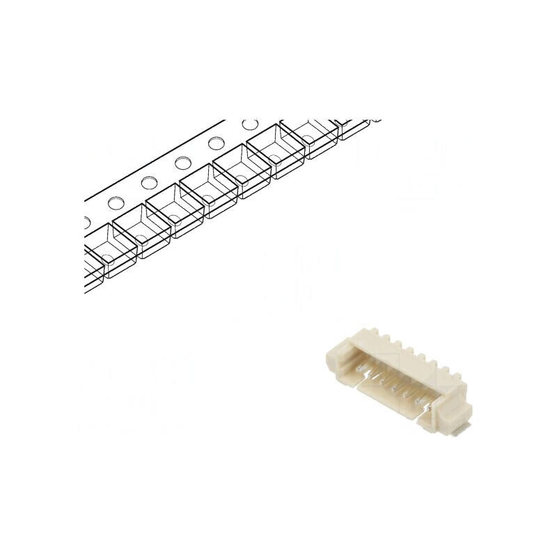 Conector cablu-placă soclu tată 1,25mm PIN 7 SMT 125V 1A pentru conexiuni electrice | Electronic-mag.ro | Componente Electronice