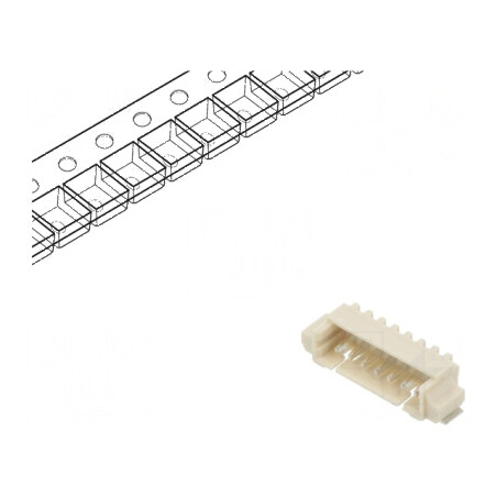 Conector cablu-placă soclu tată 1,25mm PIN 7 SMT 125V 1A pentru conexiuni electrice | Electronic-mag.ro | Componente Electronice