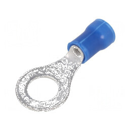 Vârf inelar M6 Ø 6,4mm pentru cablu izolat 1,25÷2mm2 crimpat | Electronic-mag.ro | Componente Electronice