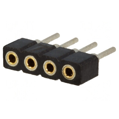 Conector şiruri pini soclu mamă 4 pini 2mm THT 1x4 | Electronic-mag.ro | Componente Electronice