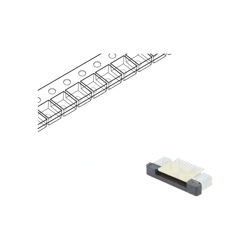 Conector FFC/FPC orizontal PIN 12 ZIF SMT 500mA cositorit pentru conectivitate electronică | Electronic-mag.ro | Componente Electronice Conector FFC/FPC orizontal PIN 12 ZIF SMT 500mA cositorit pentru conectivitate electronică | Electronic-mag.ro | Componente Electronice